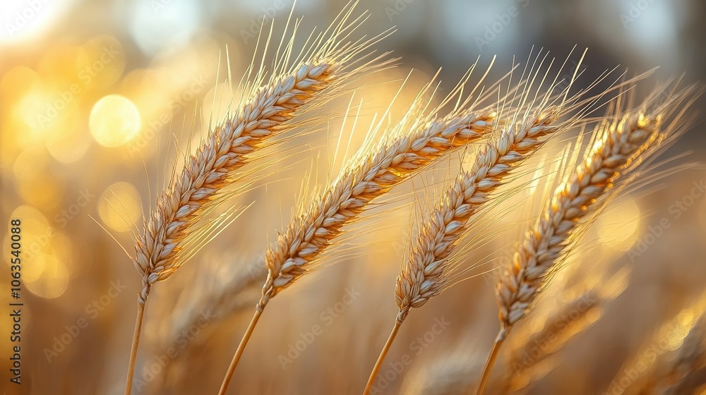 Golden Wheat Stalks in Soft Light Golden Wheat Stalks in Soft Light