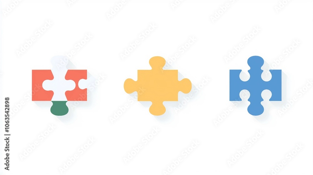 Diverse Puzzle Icons in Global Colors Diverse Puzzle Icons in Global Colors