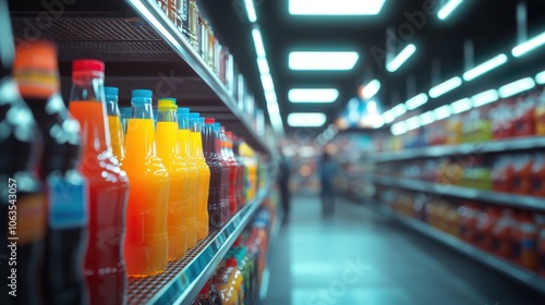 The Colorful Drink Bottles Display