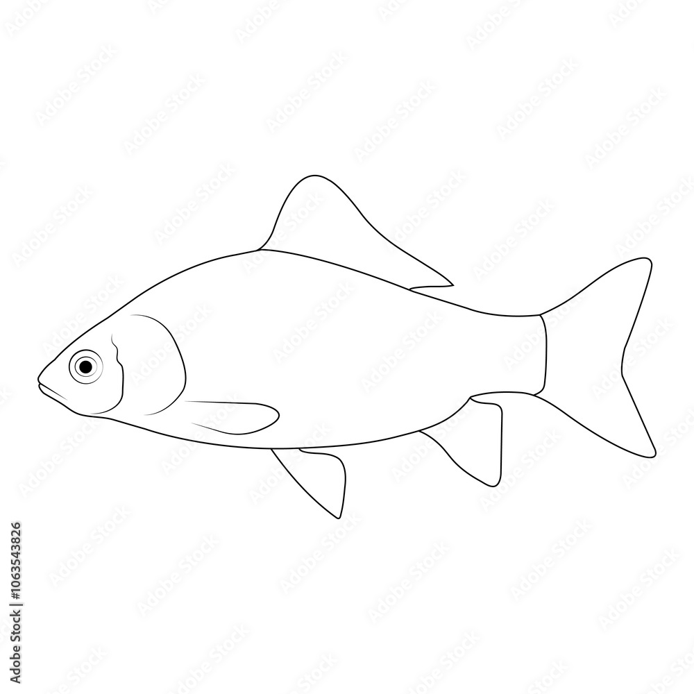 Fish icon vector isolated on white black background. Fish icon vector isolated on white black background.