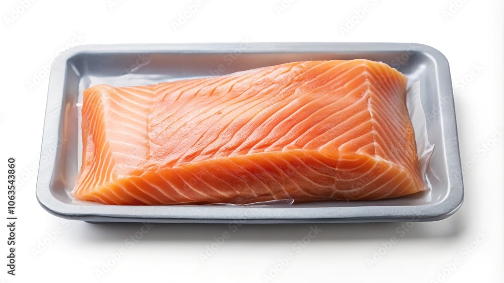 salmon packaging mockup on white background salmon packaging mockup on white background