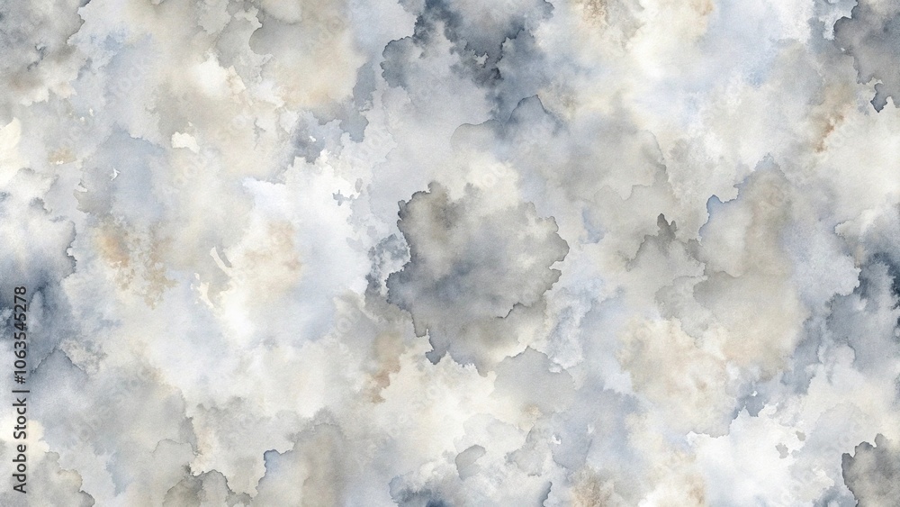 Fototapeta premium soft blended watercolor strokes in grey shade seamless pattern aerial view