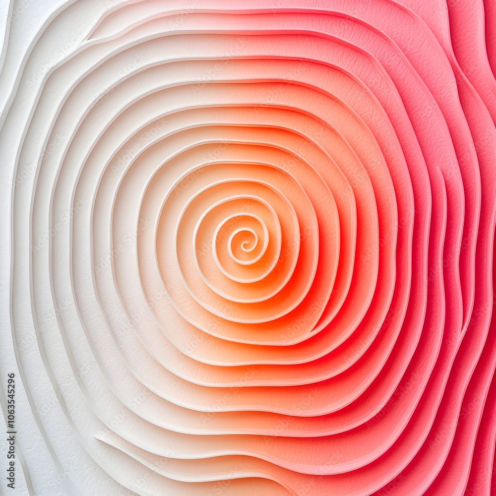 Obraz premium Abstract spiral design in soft gradient colors