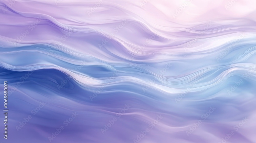 Soft gradient background with subtle waves, pastel purple and blue tones, abstract