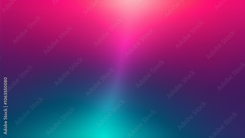 Fototapeta premium Neon magenta to deep teal flat gradient with a soft center fade. Created with generative AI technology