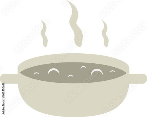 Illustration Cooking Pot of Boiling Water