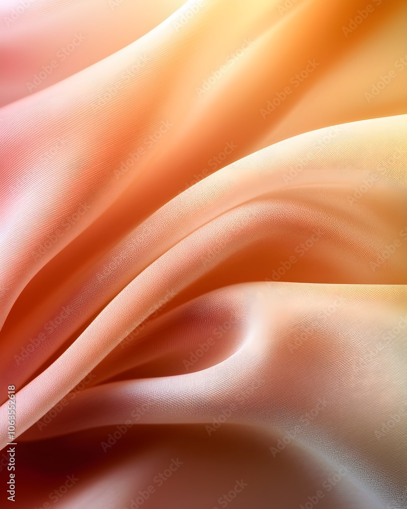 Obraz premium Soft gradient fabric texture with flowing waves