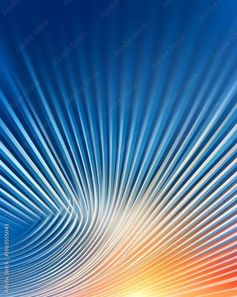 Abstract wave pattern in blue and orange gradient Abstract wave pattern in blue and orange gradient