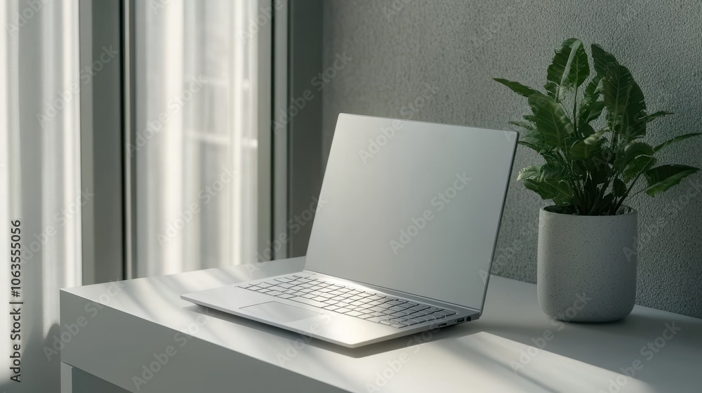 The Modern Laptop on Desk The Modern Laptop on Desk