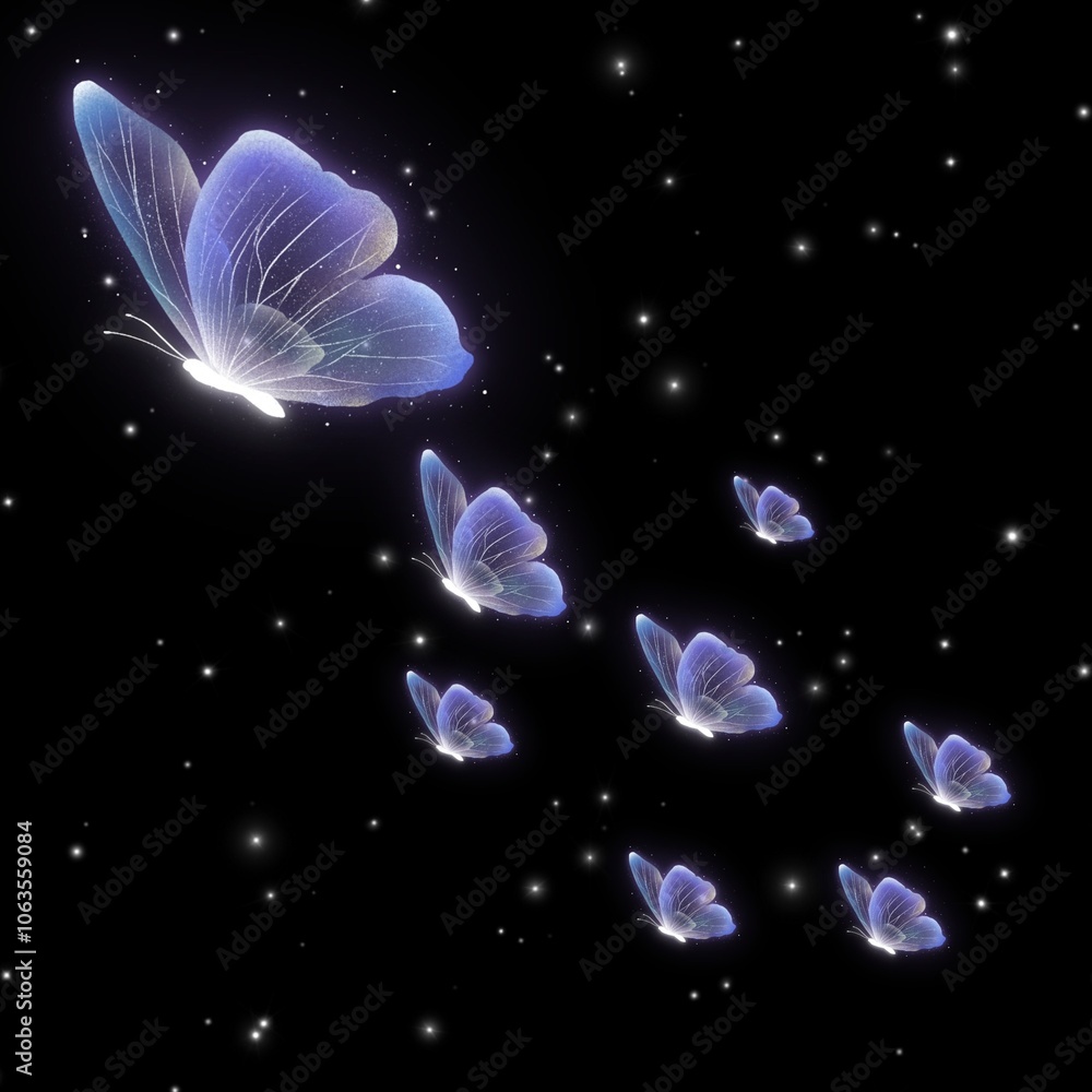 Obraz premium butterfly in the night