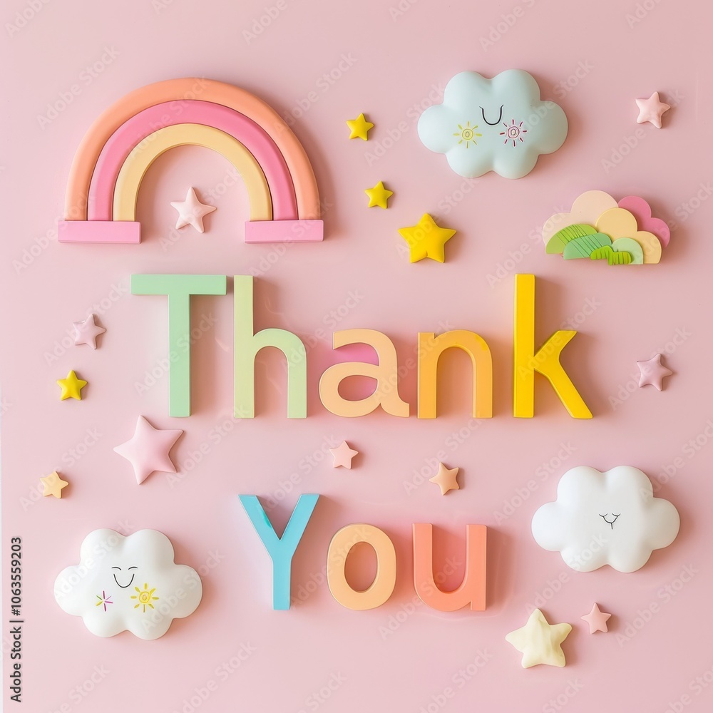 A colorful image of a rainbow and stars with the words A colorful image of a rainbow and stars with the words