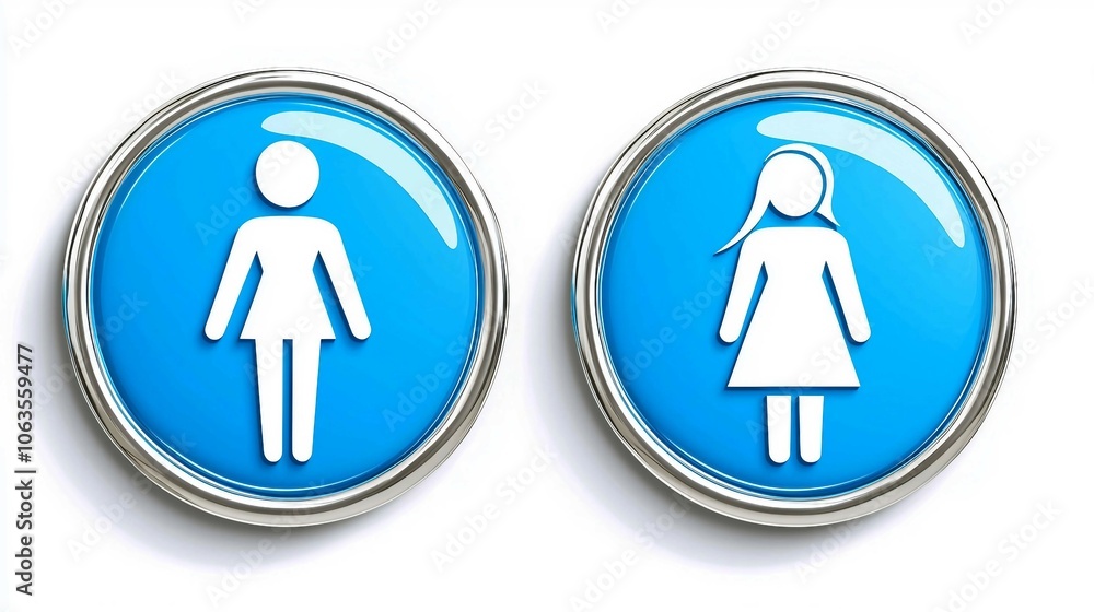 Blue Gender Icons for User Interface Design Blue Gender Icons for User Interface Design