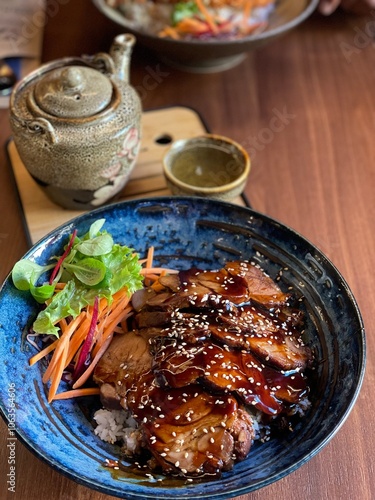 Japanese Marinated Pork bowl Char Siu