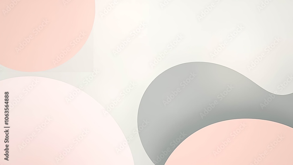Abstract Minimalist Design with Overlapping Pastel Shapes and Gentle Curves Abstract Minimalist Design with Overlapping Pastel Shapes and Gentle Curves