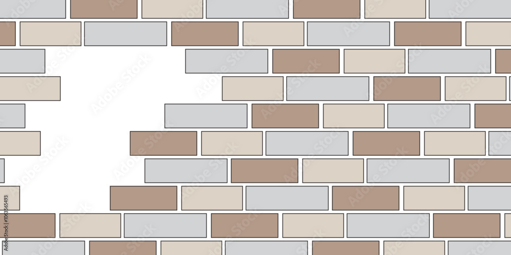 Obraz premium background of brick wall, White brick background texture. White brick pattern and white background wall brick, white or dark gray pattern grainy concrete wall stone texture background.
