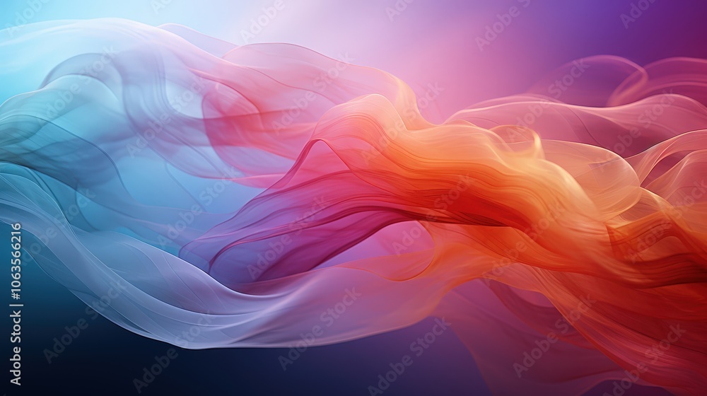 Fototapeta premium Abstract Swirling Color Symphony A Fluid Dance of Blue, Red, and Orange Hues