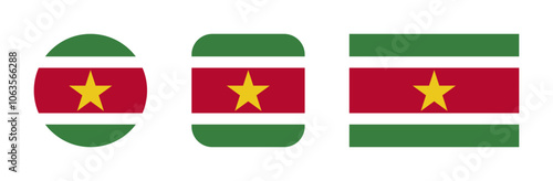 Free Download Suriname flag icon set - GFXLoad