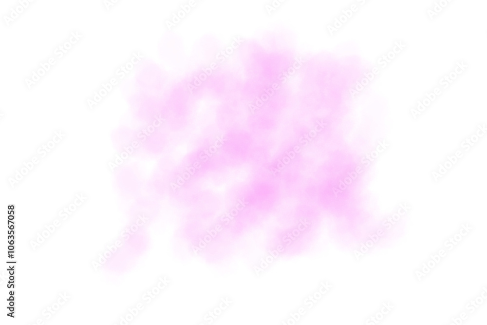 Fototapeta premium Realistic atmospheric purple smoke, realistic cloud clipart on transparent background.