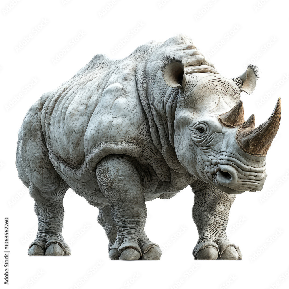 Fototapeta premium Hyper Realistic Rhinoceros Full Body Image