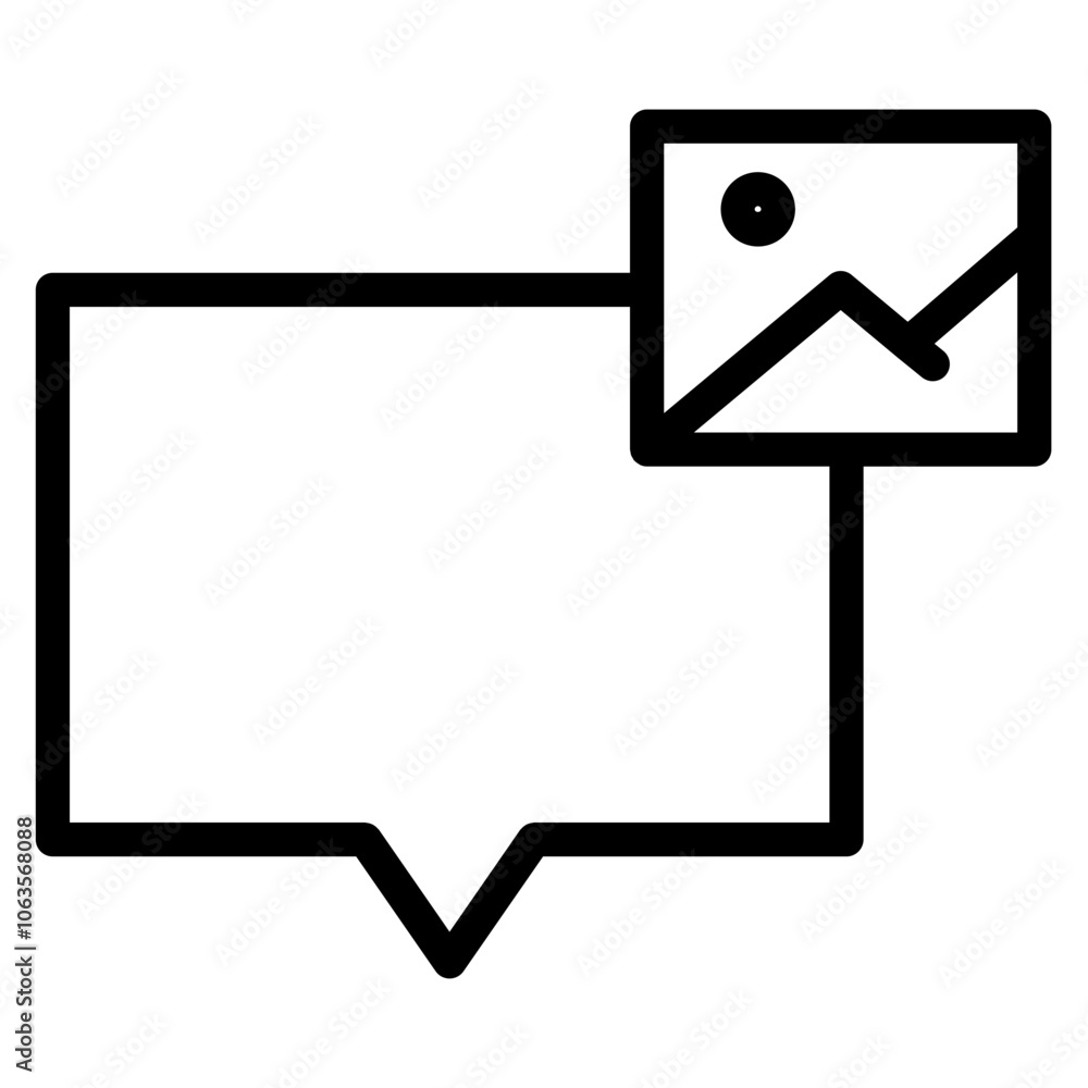 Messenger chat application linear vector illustration. Creative concept messaging (message speech), flat vector icon, for web design or mobile app mobile app icons. Graphic design online chatting apps Messenger chat application linear vector illustration. Creative concept messaging (message speech), flat vector icon, for web design or mobile app mobile app icons. Graphic design online chatting apps