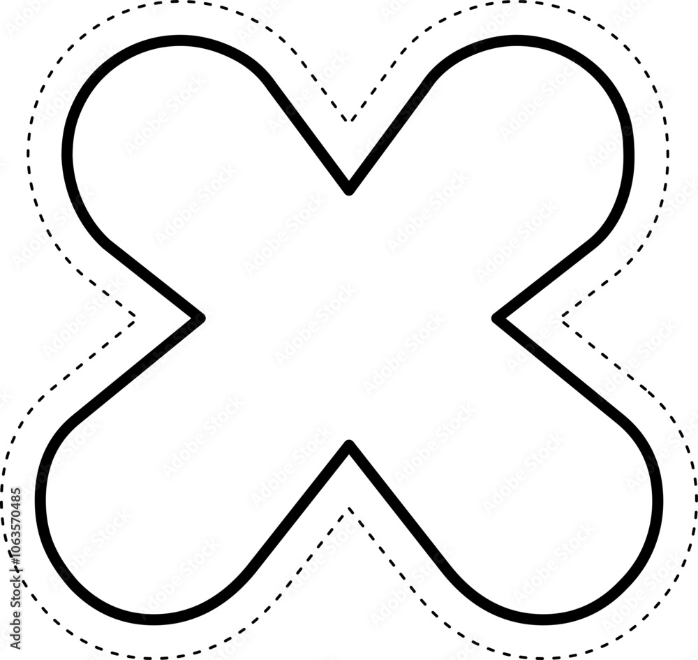 Cut Off Tracing Alphabet Letter x Lowercase Cut Off Tracing Alphabet Letter x Lowercase