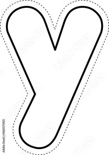 Cut Off Tracing Alphabet Letter y Lowercase