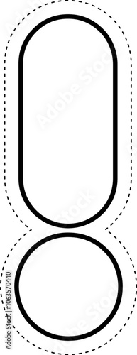 Cut Off Tracing Alphabet Exclamation Mark