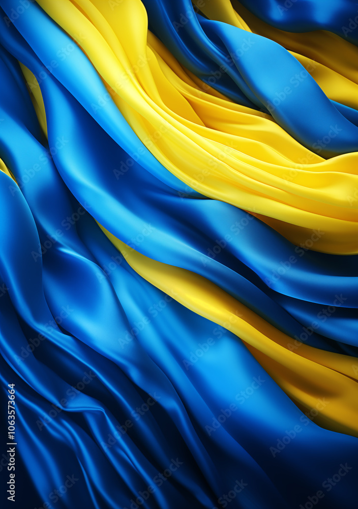 Flying Ukrainian flag with vibrant blue and yellow colors symbolizing national pride or use as a background Flying Ukrainian flag with vibrant blue and yellow colors symbolizing national pride or use as a background