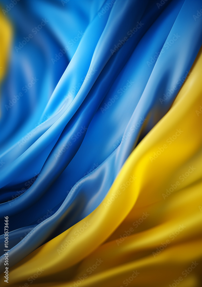 Waving Ukrainian flag with vibrant blue and yellow colors symbolizing national pride or use as a background Waving Ukrainian flag with vibrant blue and yellow colors symbolizing national pride or use as a background