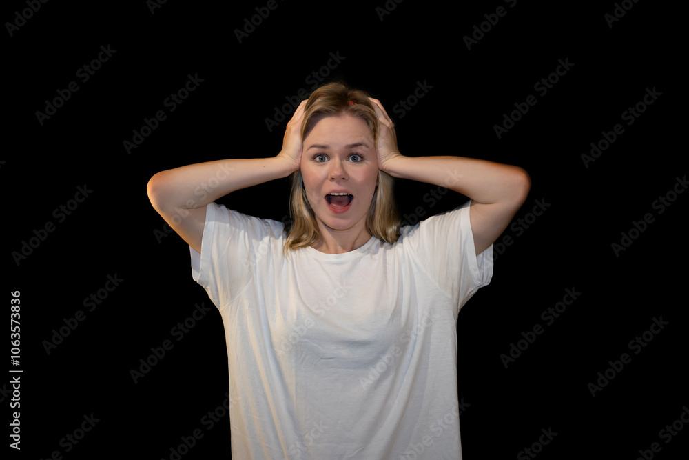 Astonished Young Woman in Shock Astonished Young Woman in Shock
