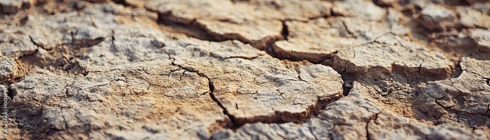 Close-up of Cracked Dry Earth with a Rough Texture Close-up of Cracked Dry Earth with a Rough Texture