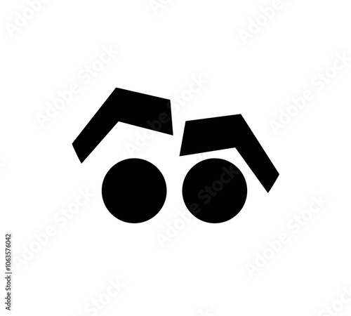 Cartoon or Flat Character Eye Icons Expressing Various Emotions