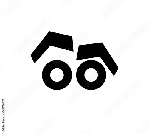 Cartoon or Flat Character Eye Icons Expressing Various Emotions
