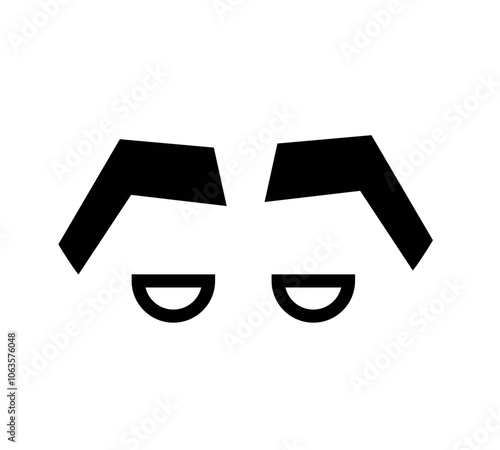 Cartoon or Flat Character Eye Icons Expressing Various Emotions