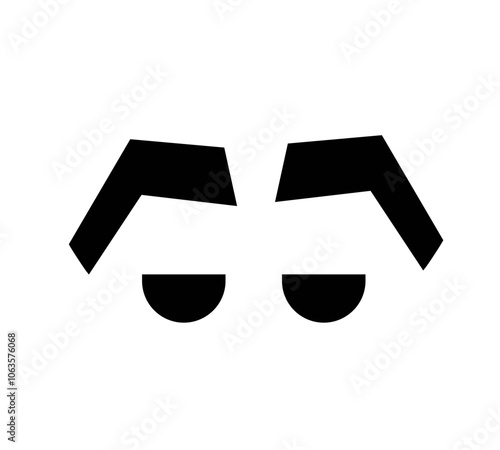 Cartoon or Flat Character Eye Icons Expressing Various Emotions