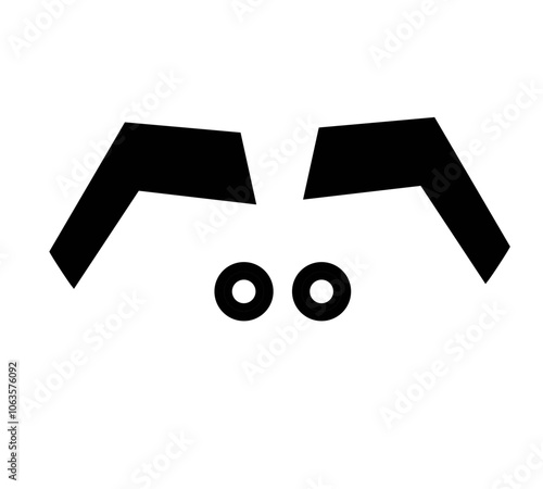 Cartoon or Flat Character Eye Icons Expressing Various Emotions