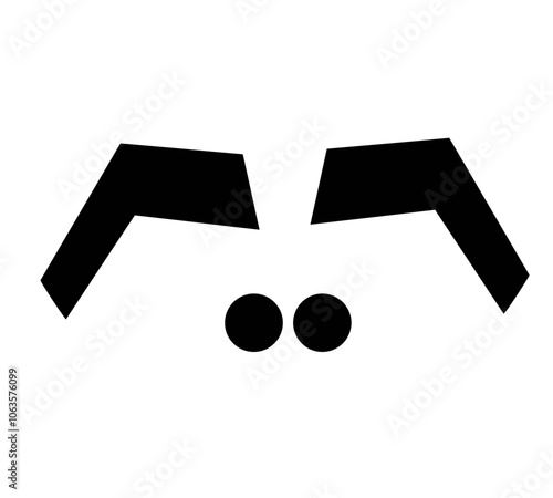 Cartoon or Flat Character Eye Icons Expressing Various Emotions