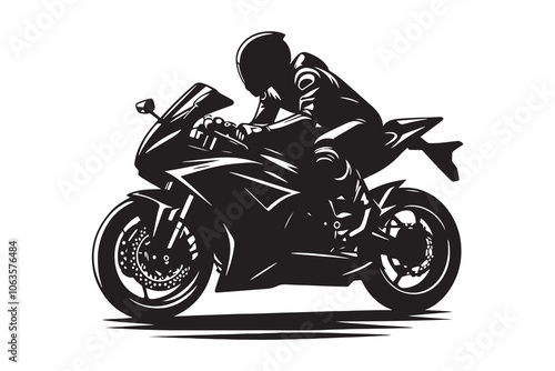 motor cycle vector and silhouette
