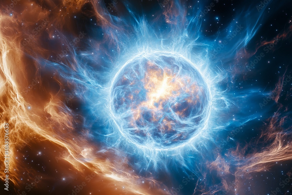A striking blue celestial body radiates energy amidst swirling star dust and cosmic clouds, evoking a sense of wonder and the vast, untapped potential of the universe. A striking blue celestial body radiates energy amidst swirling star dust and cosmic clouds, evoking a sense of wonder and the vast, untapped potential of the universe.