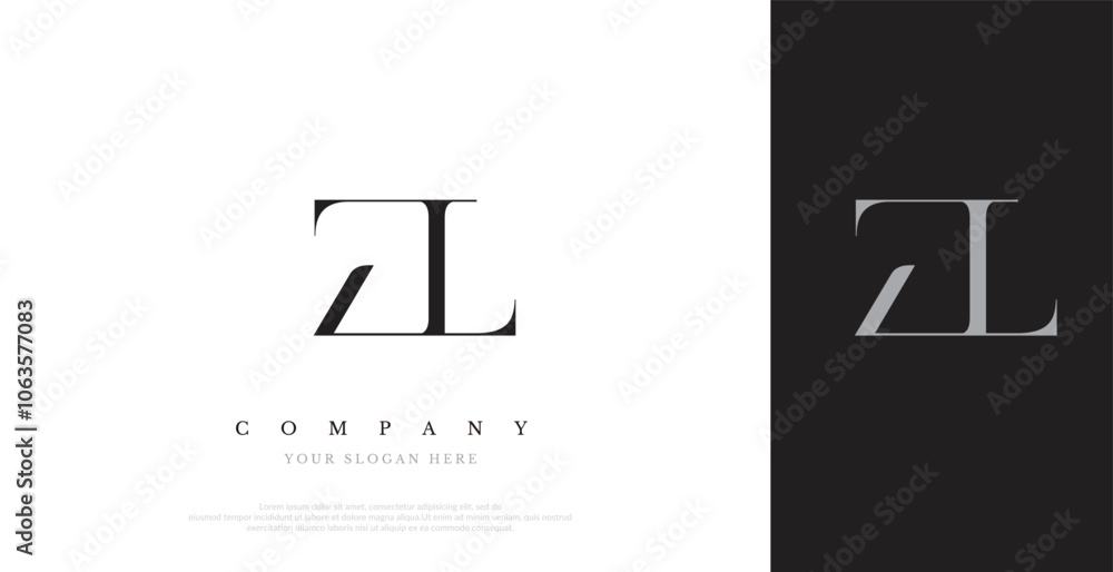 Initial ZL Logo Design Vector Initial ZL Logo Design Vector