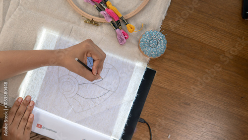 Embroidery Prep: Tracing Patterns onto Fabric