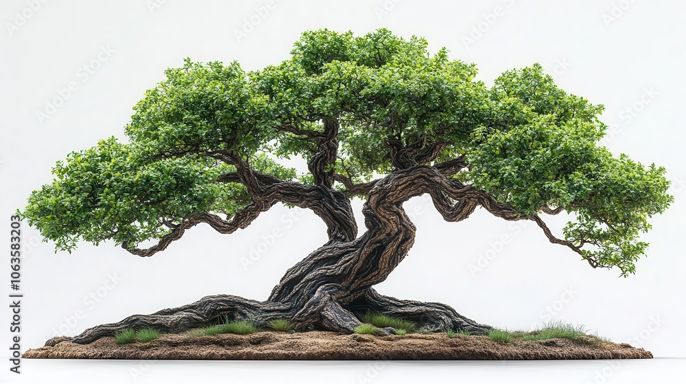 isolated camperdown elm tree on a pristine white background showcasing the unique twisted branches and lush foliage emphasizing natures beauty in simplicity isolated camperdown elm tree on a pristine white background showcasing the unique twisted branches and lush foliage emphasizing natures beauty in simplicity