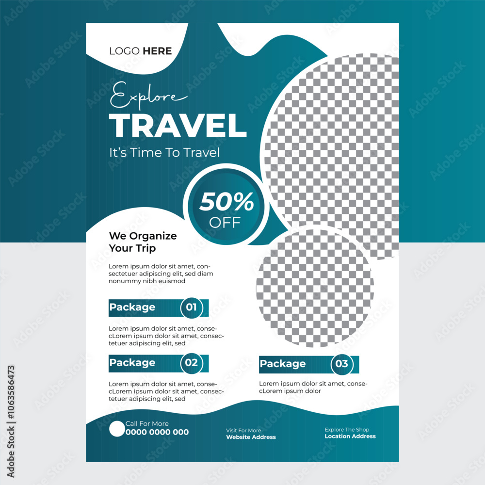 Modern Travel Flyer Design Template Modern Travel Flyer Design Template
