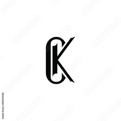 CK monogram logo design letter text name symbol monochrome logotype alphabet character simple logo