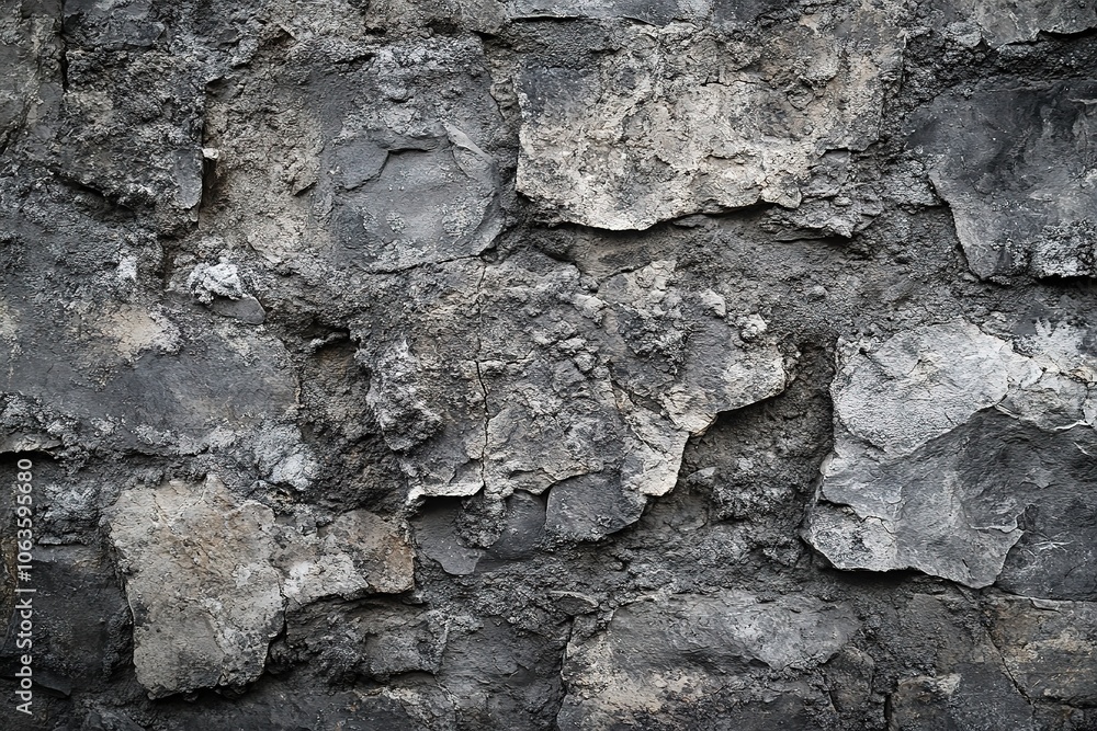 Fototapeta premium Black and gray grunge background texture, stone surface. Gray concrete wall with a grainy surface for design or background use