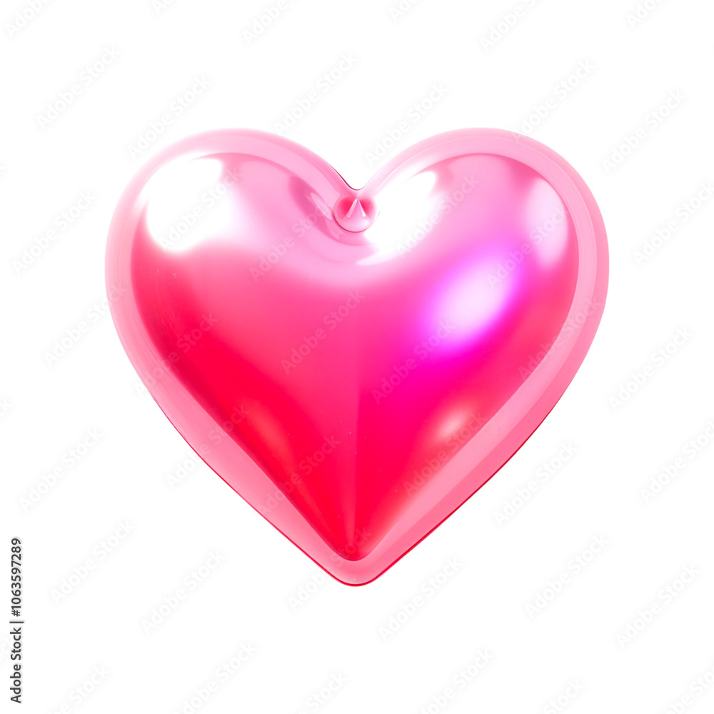 Pink 3d heart shape, sticker, postcard on transparent background png isolated Pink 3d heart shape, sticker, postcard on transparent background png isolated