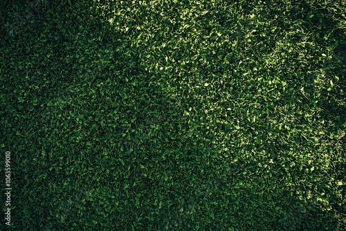 Green grass texture background, top view, flat lay, high resolution, real texture of green artificial lawn with no people