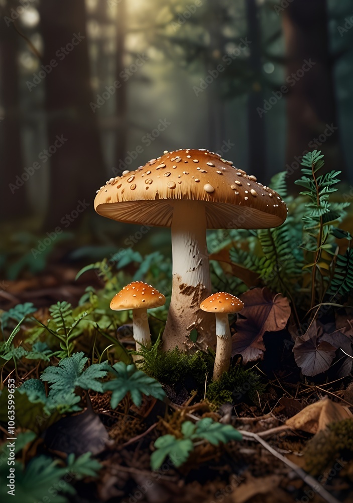 Fototapeta premium A mushroom on picture 