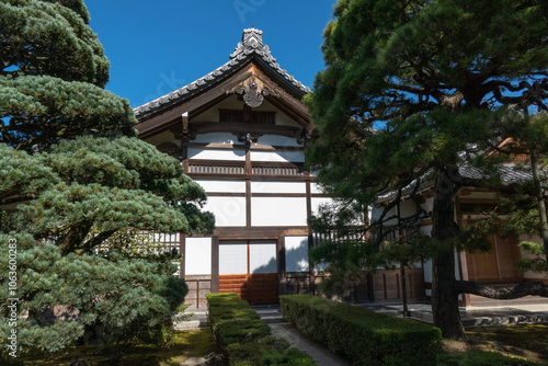 Japanese pavilion in Ginkakuji Temple, Kyoto, Japan