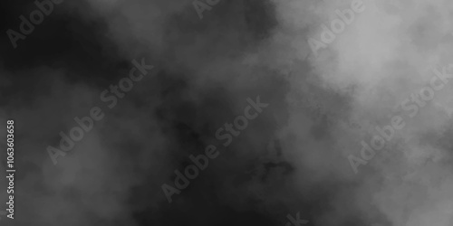 White smoke on black color abstract background, smoke overlay effect on Isolated black background, atmosphere overlay effect and vapor overlays, white fume overlay on black background.